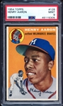 1954 Topps #128 Henry Aaron PSA 9 MINT- A Recently Graded Fresh To The Hobby Stunner