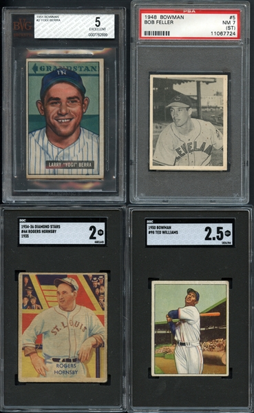 1940s & 1950s Topps & Bowman Star Card Lots of (4)