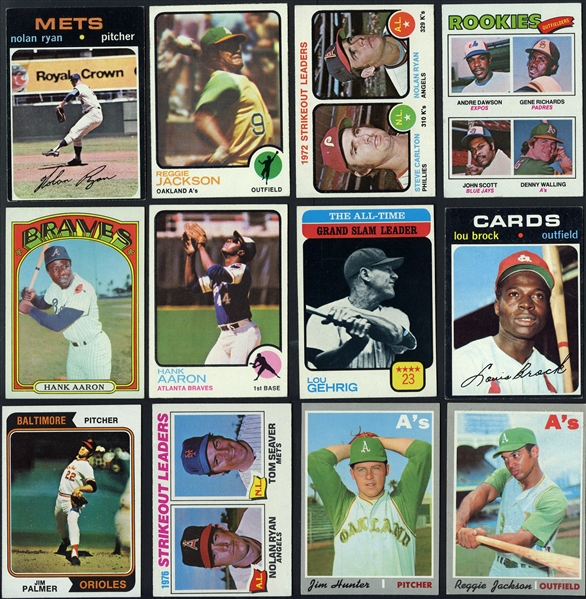 1970-1977 Shoebox Collection of More than 4,000 Baseball Cards with Stars & HOFs