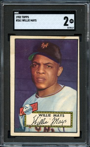 1952 Topps #261 Willie Mays SGC 2 GD