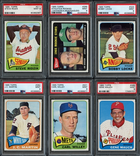 1965 Topps Group of (6) Cards All PSA 9 MINT
