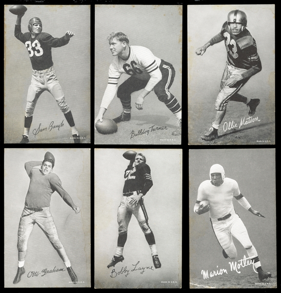 1948-1952 W468 Exhibits Football Group of (28) with Stars and HOFers