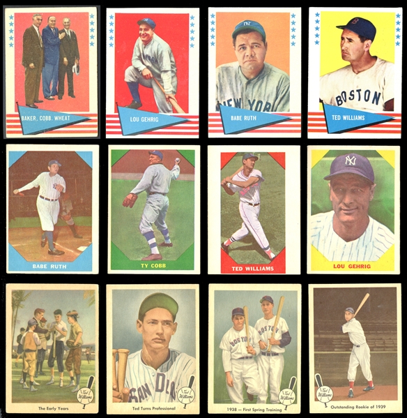 1959-1961 Fleer Group of (3) Complete Sets and An Additional Near-Complete 1960 Fleer Set