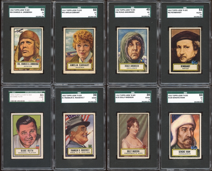 1952 Topps Look N See Complete Set All SGC Graded