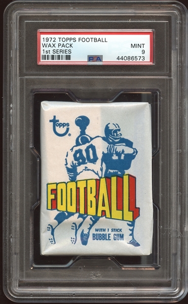 1972 Topps Football Series 1 Unopened Wax Pack PSA 9 MINT