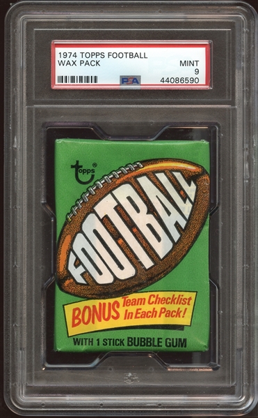 1974 Topps Football Unopened Wax Pack PSA 9 MINT