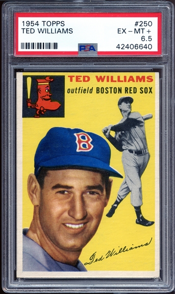 1954 Topps #250 Ted Williams PSA 6.5 EX/MT+