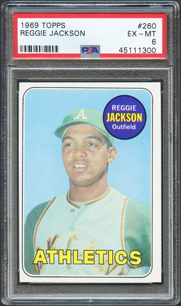 1969 Topps #260 Reggie Jackson PSA 6 EX-MT