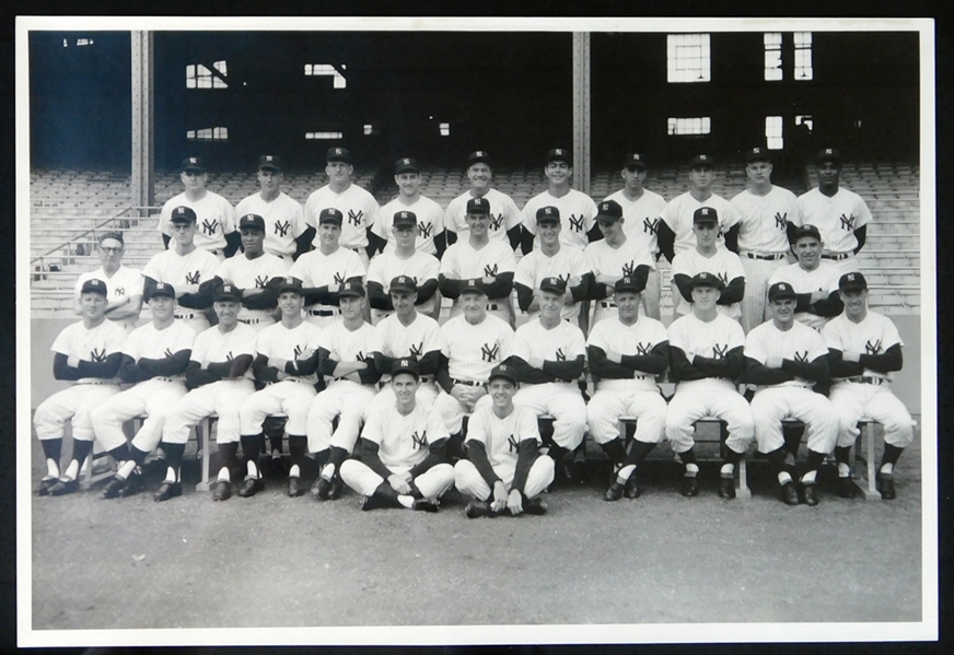 1956 New York Yankees "All Hail the Champs" Oversized Double-Weight Type I Photo From the Casey Stengel Estate