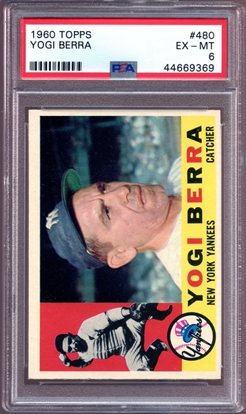 1960 Topps #480 Yogi Berra PSA 6 EX/MT