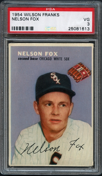 1954 Wilson Franks Nelson Fox PSA 3 VG