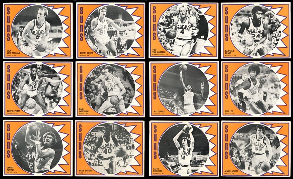 1976-77 Phoenix Suns Team Issue Complete Set of (12)