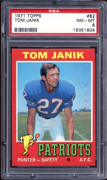 1971 Topps #82 Tom Janik PSA 8 NM/MT