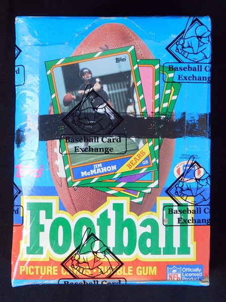 1986 Topps Football Full Unopened Wax Box BBCE