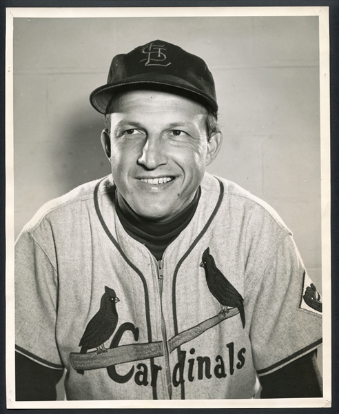 Exceptional Stan Musial Type I Original Photograph by William Jacobellis-Used for 1954 Red Heart Card PSA/DNA