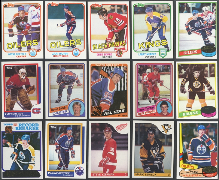 1980-81 through 1989-90 Topps Hockey Group of (7) Complete Sets
