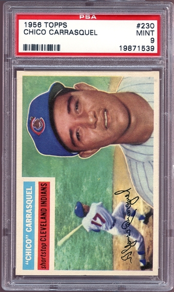 1956 Topps #230 Chico Carrasquel PSA 9 MINT