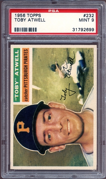 1956 Topps #232 Toby Atwell PSA 9 MINT