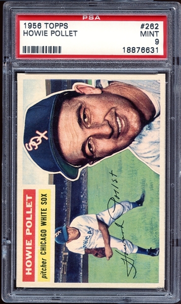 1956 Topps #262 Howie Pollet PSA 9 MINT
