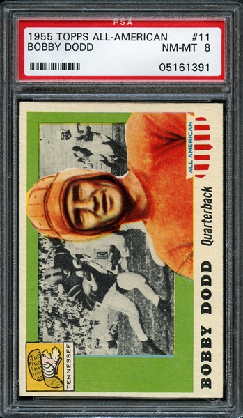 1955 Topps All-American #11 Bobby Dodd PSA 8 NM-MT