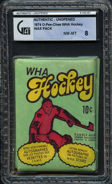 1974 O-Pee-Chee WHA Hockey Authentic Unopened Wax Pack GAI 8 NM-MT