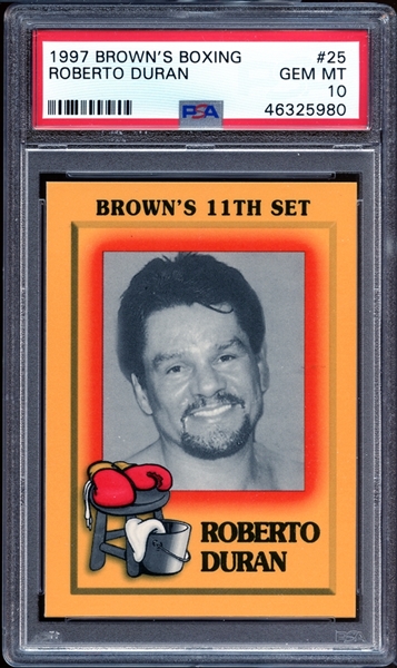 1997 Browns Boxing #25 Roberto Duran PSA 10 GEM MINT