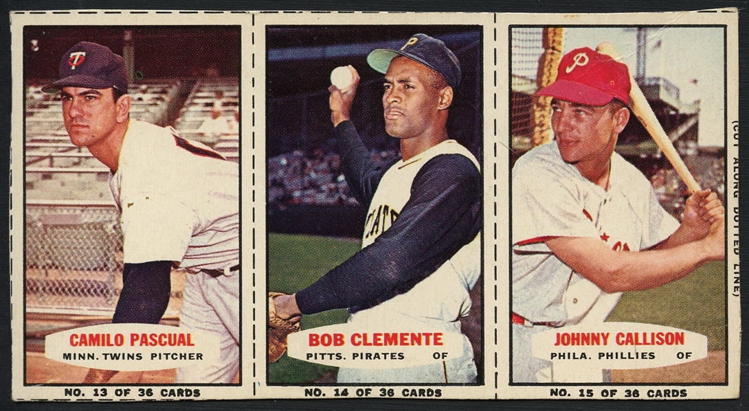 1964 Bazooka Complete Panel Featuring Roberto Clemente