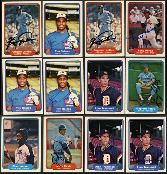 1982 Fleer Group of 360 Autographed Cards w/ HOFers