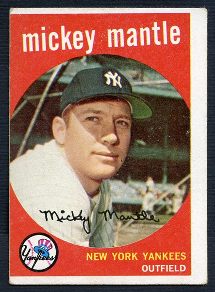 1959 Topps #10 Mickey Mantle 