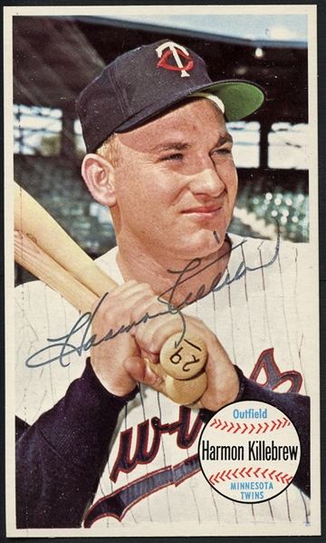 1964 Topps Giants Harmon Killebrew Autographed Card JSA