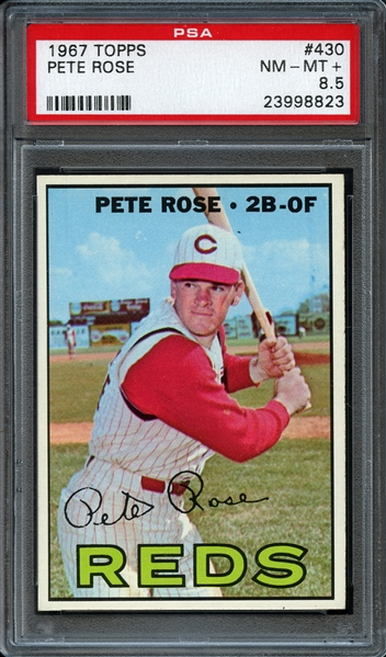 1967 Topps #430 Pete Rose PSA 8.5 NM-MT+
