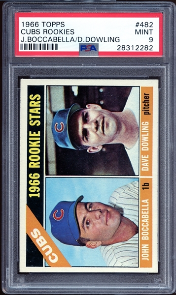 1966 Topps #482 Cubs Rookies PSA 9 MINT