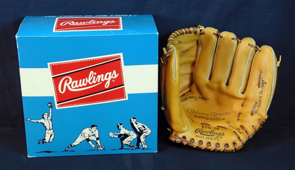 Late 1960s Era Rawlings Mickey Mantle XPG26 Glove Mint in the Box-Displays Exceptionally