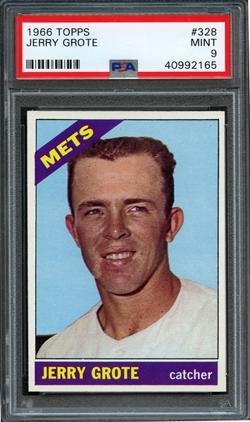 1966 Topps #328 Jerry Grote PSA 9 MINT