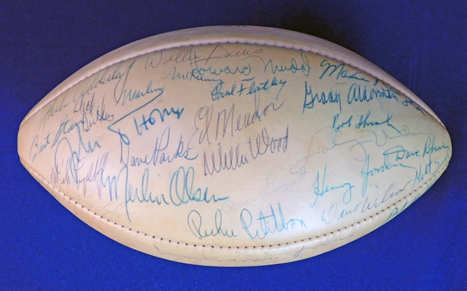 1966 East vs. West All Stars Multi-Signed Football with (44) Signatures Featuring Starr, Butkus, Unitas, Etc. PSA/DNA