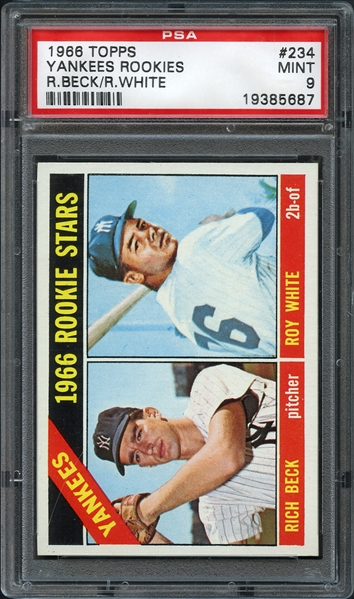 1966 Topps #234 Yankees Rookies R.Beck/R.White PSA 9 MINT