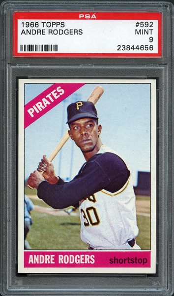 1966 Topps #592 Andre Rodgers PSA 9 MINT