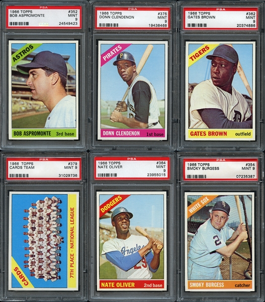 1966 Topps 30 Card Group All PSA MINT 9 (309-377)