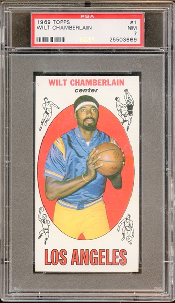 1969 Topps #1 Wilt Chamberlain PSA 7 NM