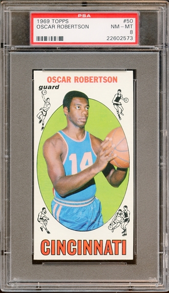 1969 Topps #50 Oscar Robertson PSA 8 NM-MT