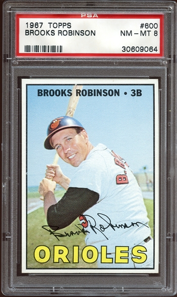 1967 Topps #600 Brooks Robinson PSA 8 NM-MT
