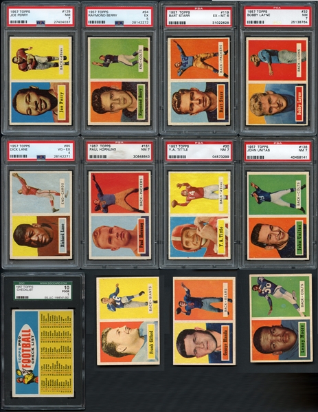1957 Topps Football Complete Set w/ PSA Graded & Extras