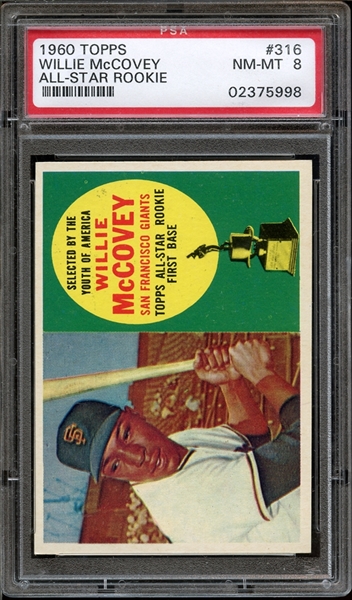 1960 Topps #316 Willie McCovey PSA 8 NM/MT