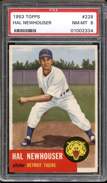 1953 Topps #228 Hal Newhouser PSA 8 NM/MT