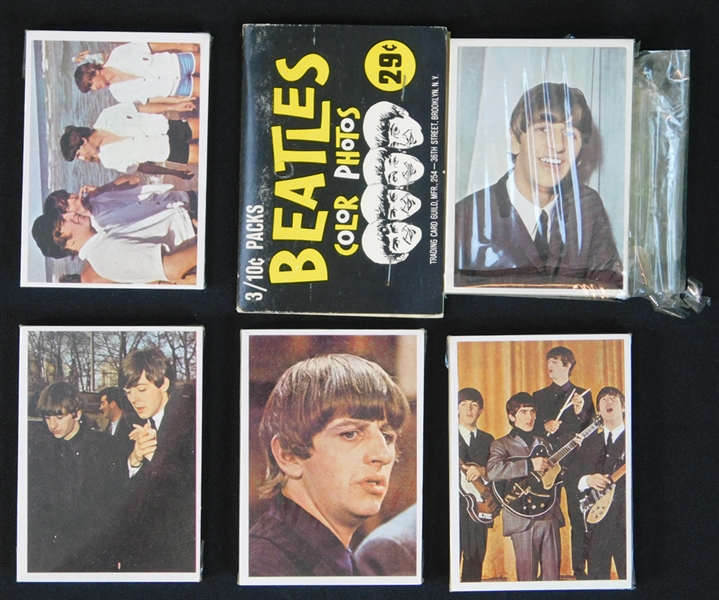 1964 Beatles Color Unopened Cello Pack Group of (5) 