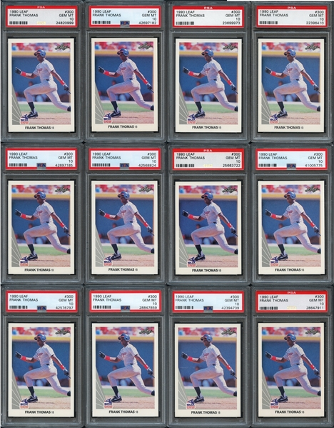 1990 Leaf #300 Frank Thomas Lot of (20) Cards All PSA 10