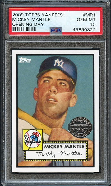 2009 Topps Yankees #MR1 Mickey Mantle Opening Day PSA 10 GEM MINT