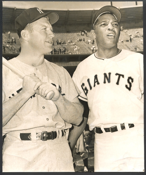 1961 Mickey Mantle and Willie Mays All Star Game Type I Original Photograph PSA/DNA