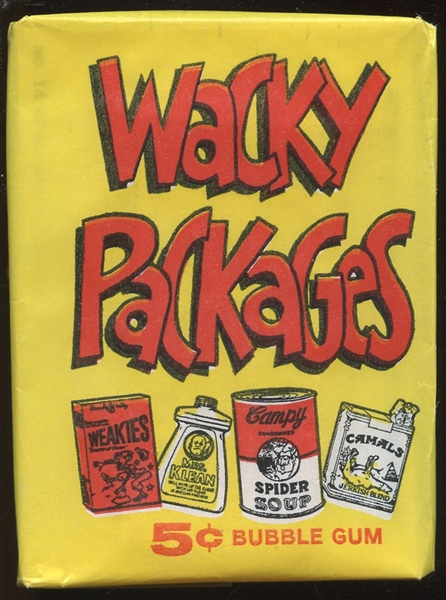 Lot Detail - 1967 Topps Wacky Packages Unopened Wax Pack W/#14 “Alcohol ...