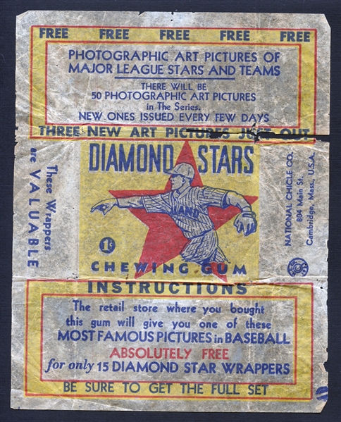 1934-36 Diamond Stars Wrapper